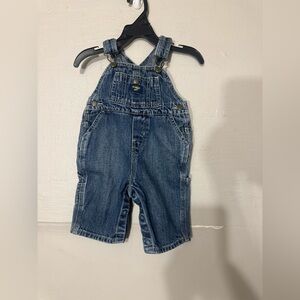 Vintage OshKosh B'gosh Classic Blue Overalls Size 3/6 months